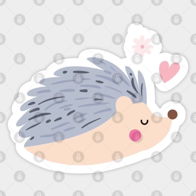 Cute Hedgehog Sticker by IstoriaDesign